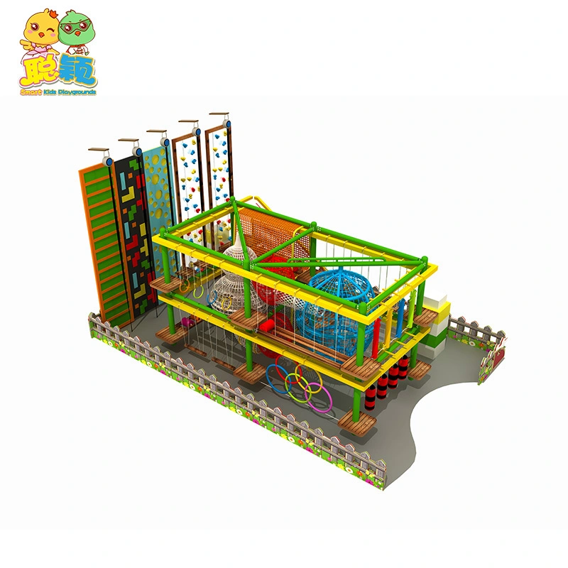 Children Wooden Indoor Climbing Rope Course Soft Play SKP 1