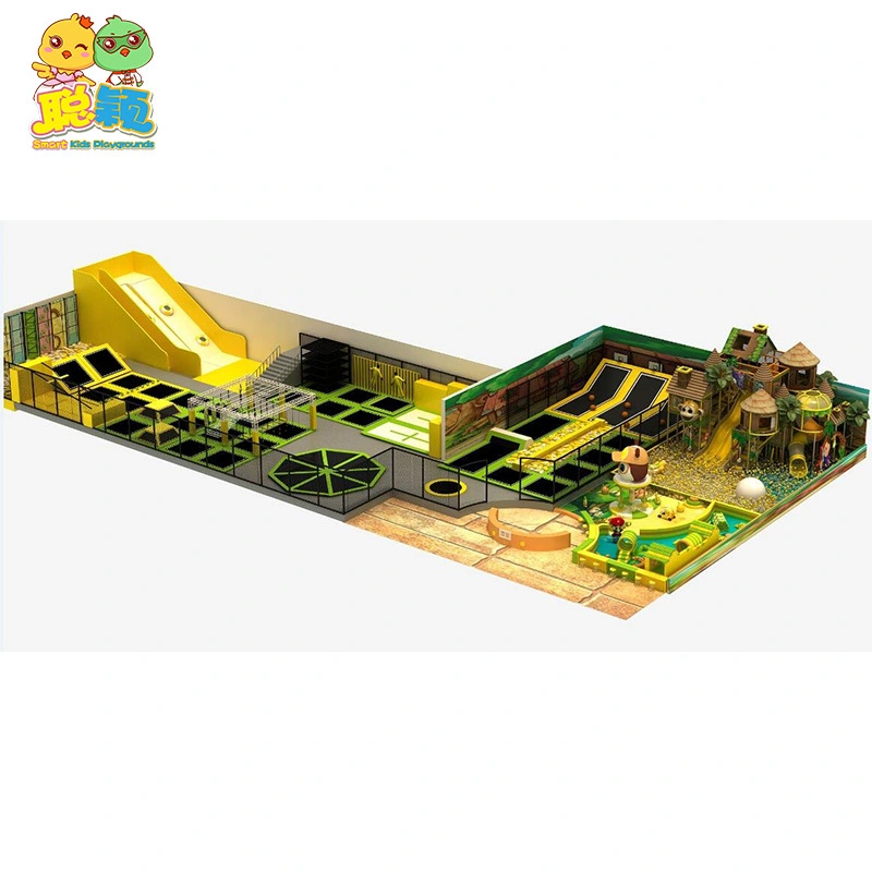 Multi-function combination trampoline basketball bubble pool custom play park SKP 1