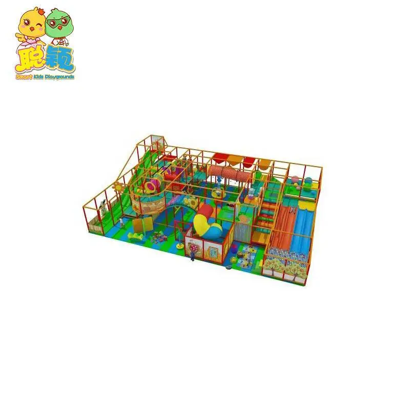 Shopping Mall/Houseuse Mini Kid Soft Play Games Indoor Playground For Sale With Big Slide 1
