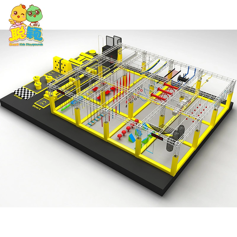 Commercial Professional Soft Play Kids Indoor Playground With Single Plank Bridge 1