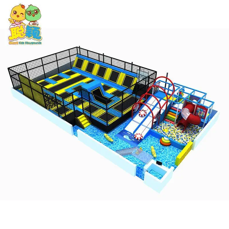 Funny Big Trampoline Park With Ocean Ball Pool Soft Play Indoor Playground From Factory Wholesaler 1
