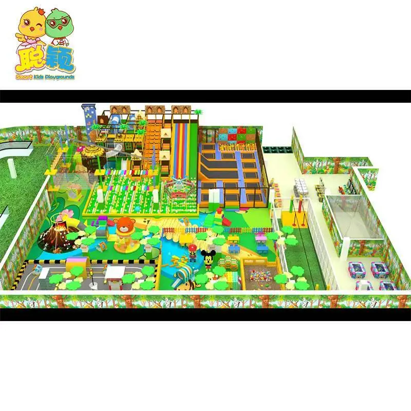 Beautiful Jungle Theme Physical Fitness Amusement Park Soft Play Indoor Playground 1