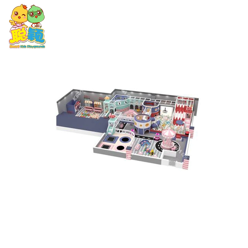 Giant Exciting Slide Multi-funcational Soft Play Area Indoor Playground With Trampoline 1