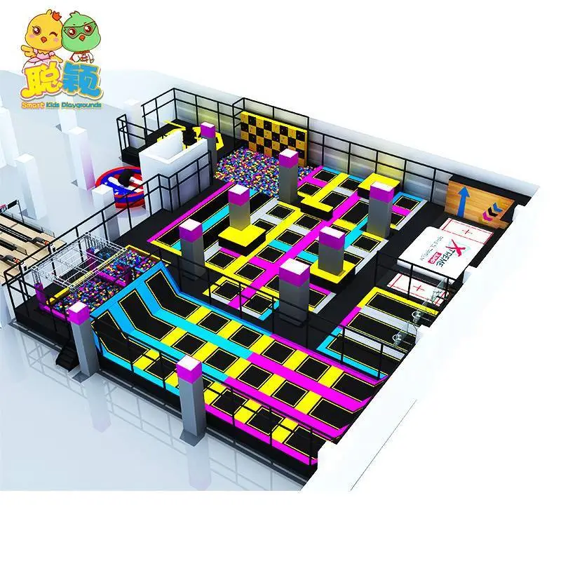 Physical Fitness Big Trampoline Park Jumping Bouncer Soft Play Indoor Playground 1