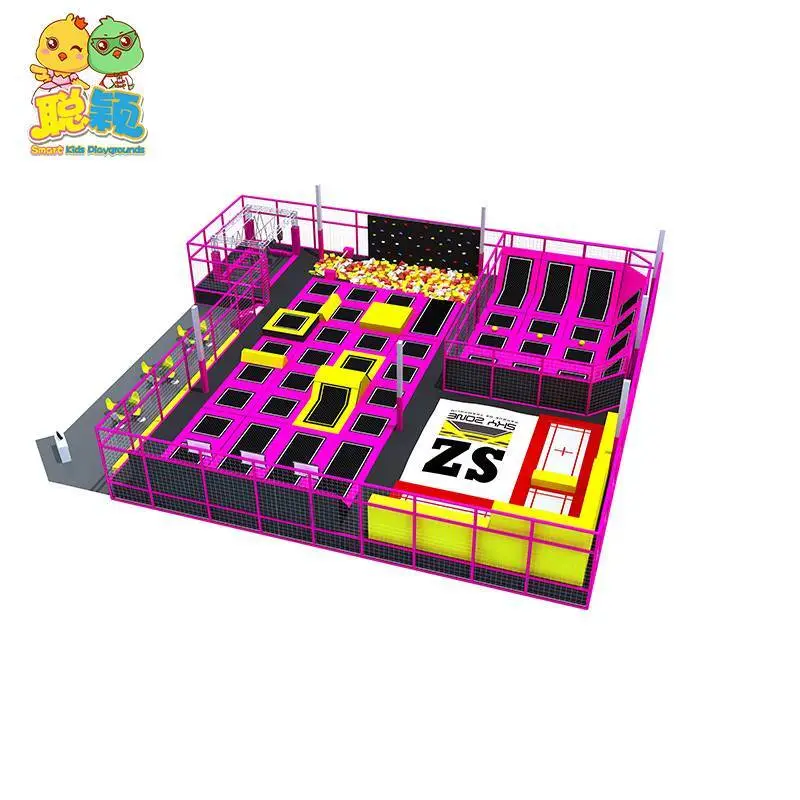1500sqm Giant Trampoline Park Jumping Bouncer Soft Play Indoor Playground For Sale 1