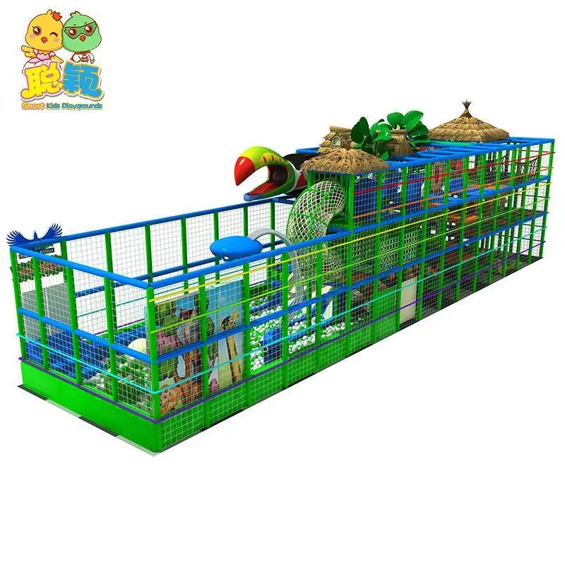 Jungle Theme Giant Slide Soft Play Amusement Park Indoor Playground For Kids 1