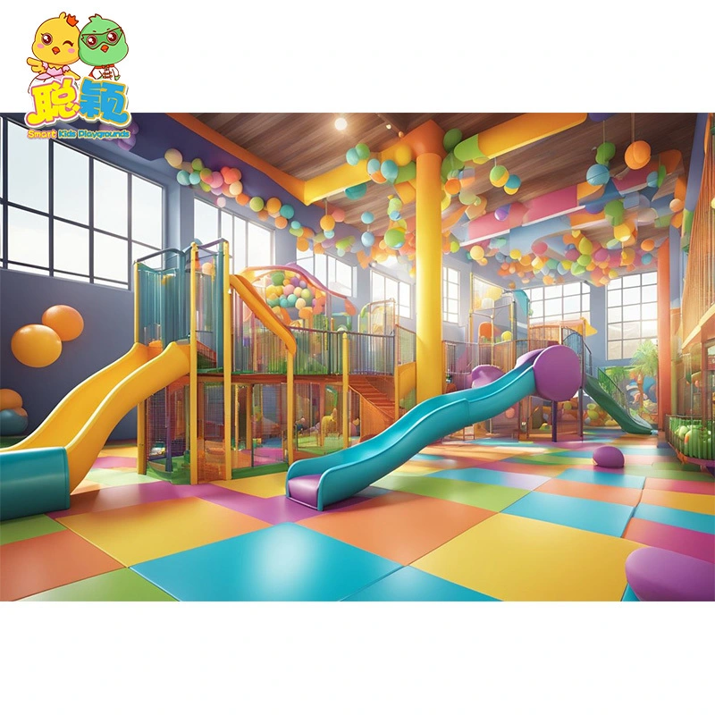 Jumping Bouncer Trampoline Park Soft Play Indoor Playground With Ball Pit 1