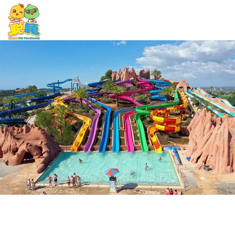 Customized High Quality Kid's Amusement Park Large-Scale Water Fiberglass Slide 1