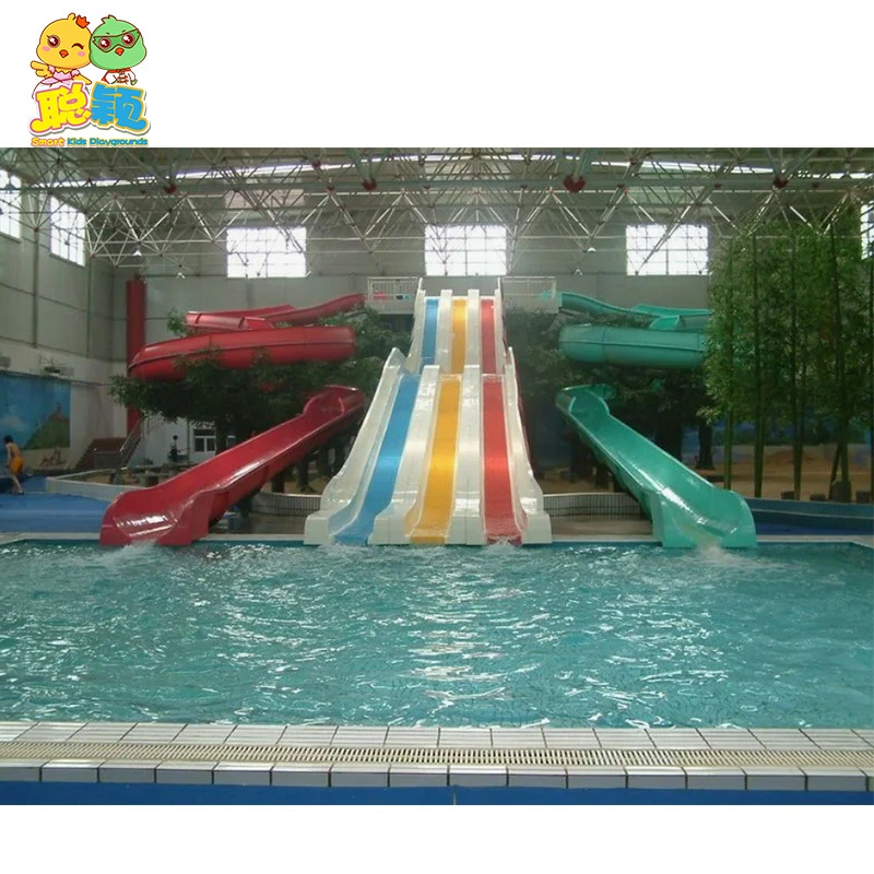 Amusement Park/Private House Commercial Swimming Pool S/Straight Shaped Fiberglass Slide 1