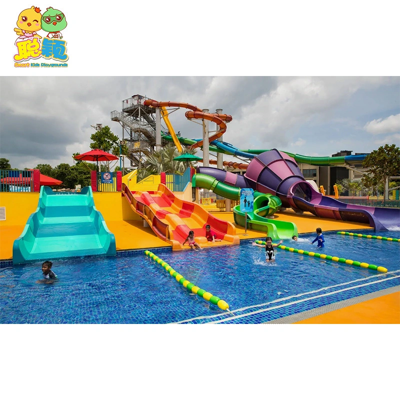 Commercial Customized Designed Family Fiberglass Water Slides For Resort Aqua Park 1