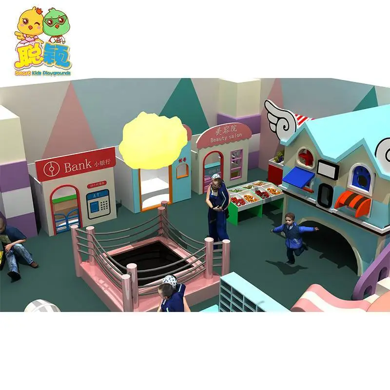 Macaron Style Ball Pool Giant Slide Soft Play Indoor Playground For Kids 1