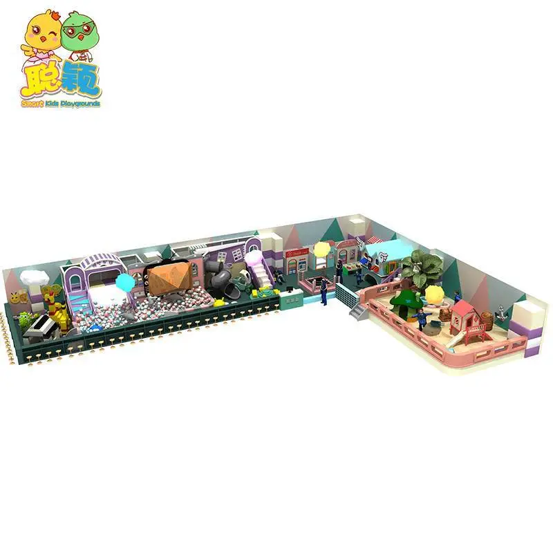 Customized Beautiful Amusement Park Soft Play Indoor Playground For Kids With Projector 1