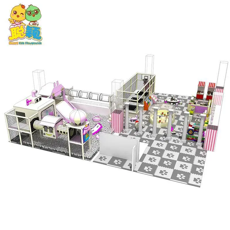 Beautiful Customized Ball Pool Slide Soft Play Indoor Playground With High Quality EVA Mat 1