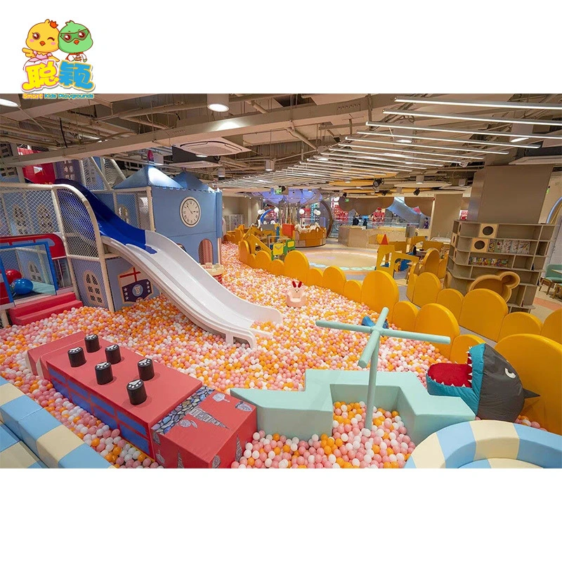 Giant Trampoline Park Funny Slide Soft Play Area Indoor Playground For Kids 1