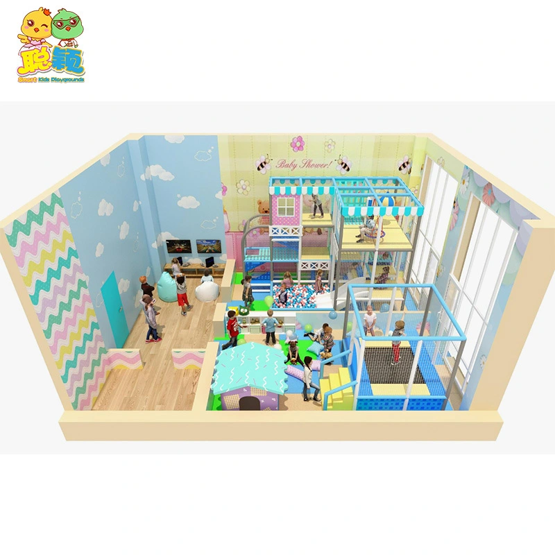 Multi-functional Trampoline Big Slide Kids Soft Play Indoor Playground 1