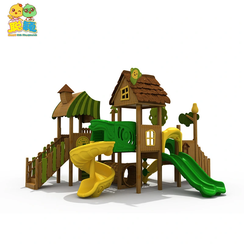 Amusement Park Kids Toys Locust Wood Outdoor Playground Equipment Slide 1