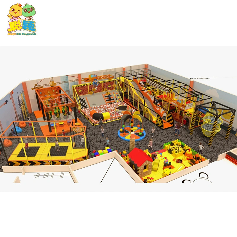 Mini Kindergarten Soft Play Area Plastic Slide Trampoline Indoor Playground 1