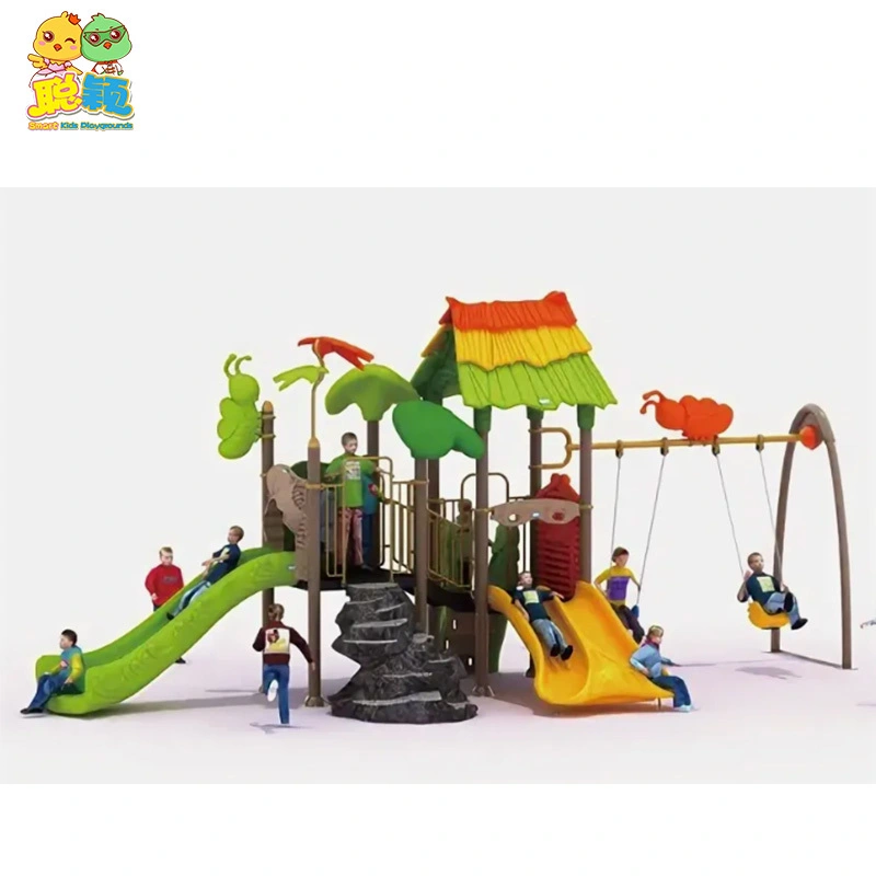 High Quality Kid's Multiplayer Combination Swing Sets Outdoor Park Playground Equipment Slide 1