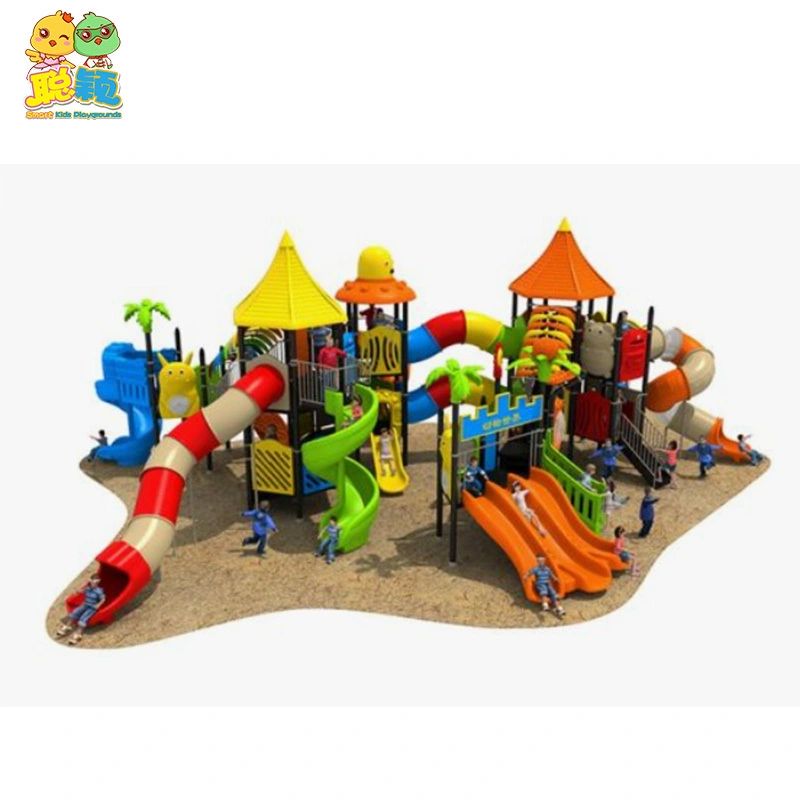 GS TUV Standard Plastic Toy Amusement Park Outdoor Playground Equipment Slide 1