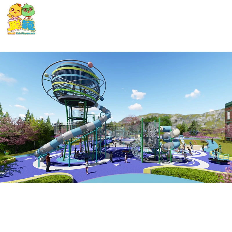 Durable CE/TUV High Standard Outdoor Playground Equipment Slide Amusement Park 1