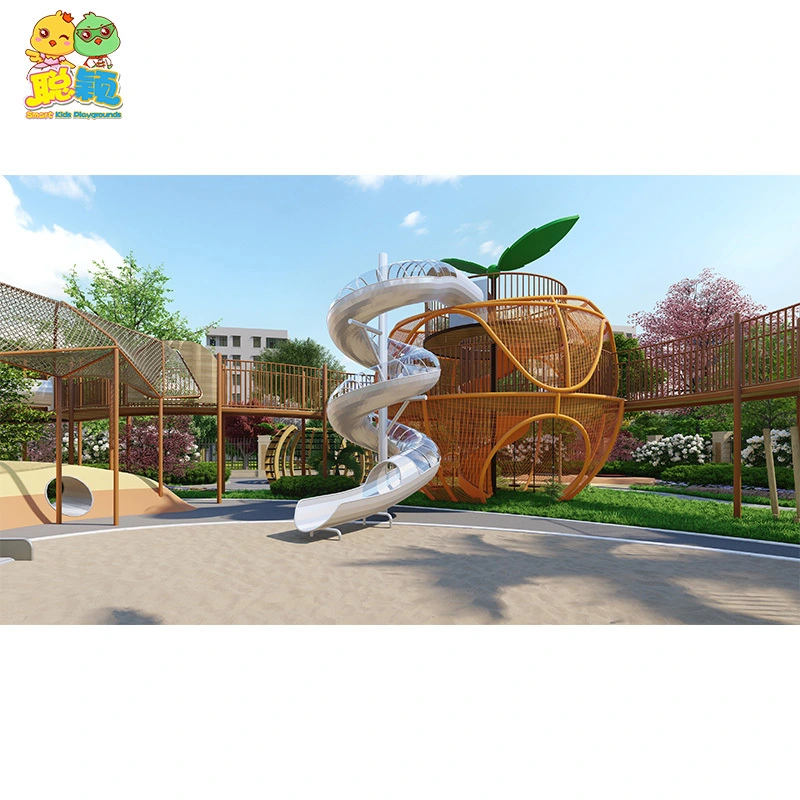 Customized Kids Stainless Steel Slide Amusement Park Outdoor Playground 1