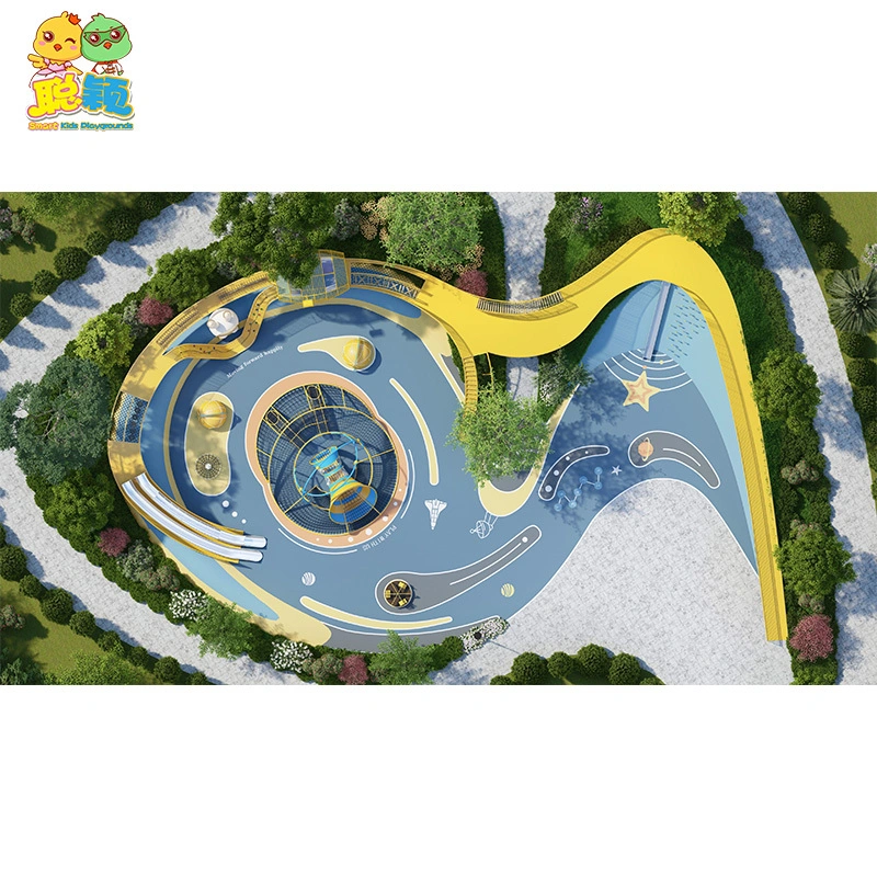 Customized Beautiful Kid's Amusement Park Outdoor Playground Equipment Slide 1