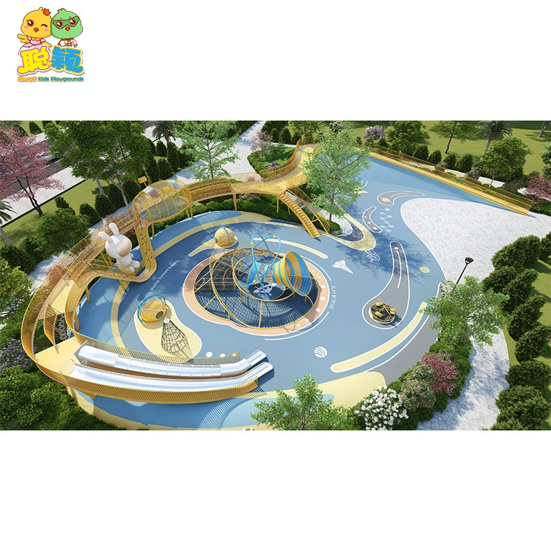 Guangzhou Factory Customizable Amusement Park Outdoor Playground Equipment Slide 1