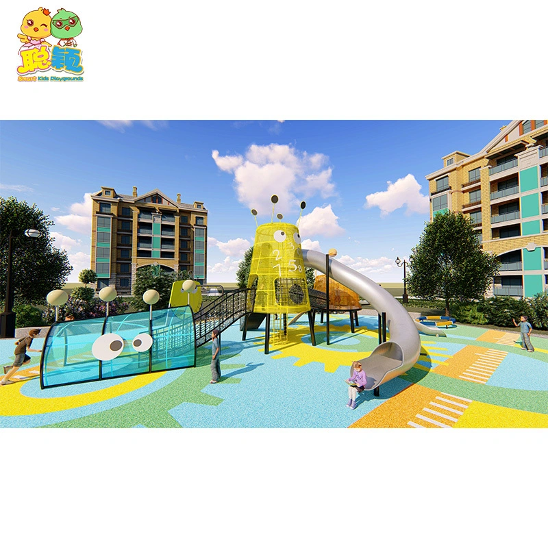 Attractive Customizable Amusement Park Outdoor Playground Equipment Slide For Kids 1