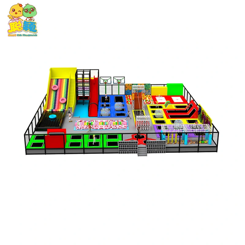 Exciting Giant Slide Jumping Bouncer Trampoline Park For Kids 1