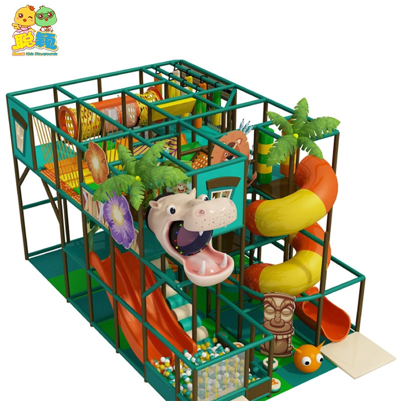 Customized Jungle Theme Giant Slide Soft Play Indoor Playground For Kids 1