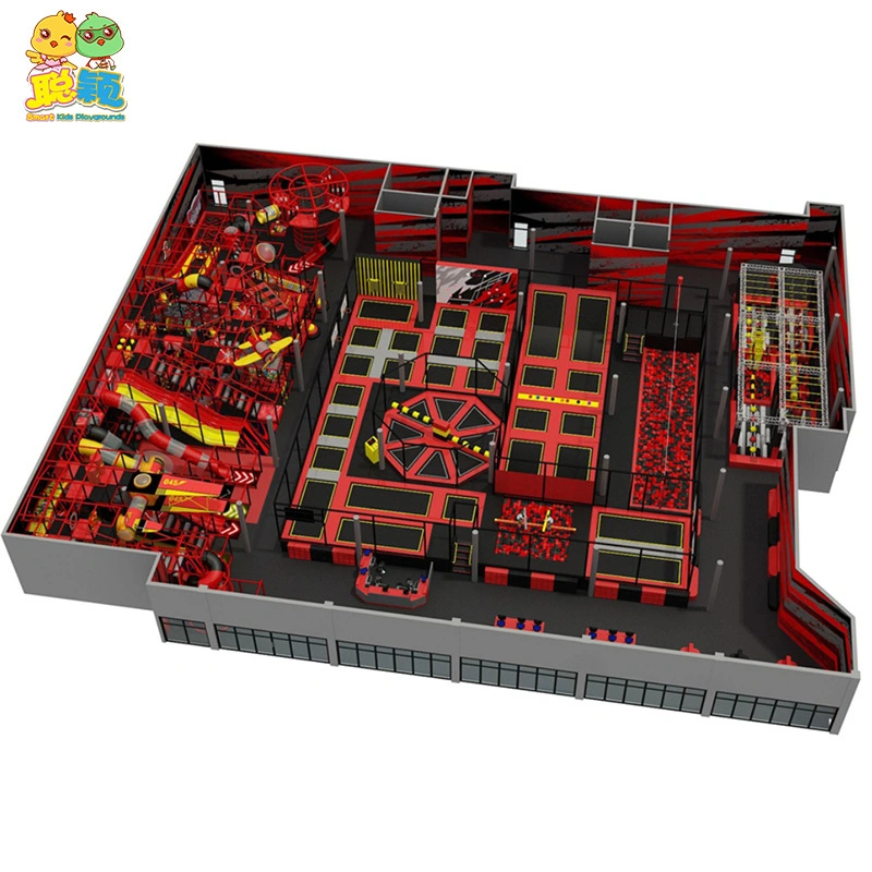 Multi-functional Ninja Course Trampoline Park Soft Play Indoor Playground For Kids 1