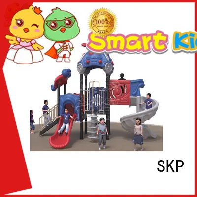 SKP plastic wooden slide directly sale for residential area 1