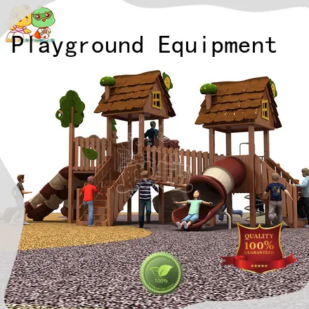 SKP wooden plastic slide factory for pre-school 1