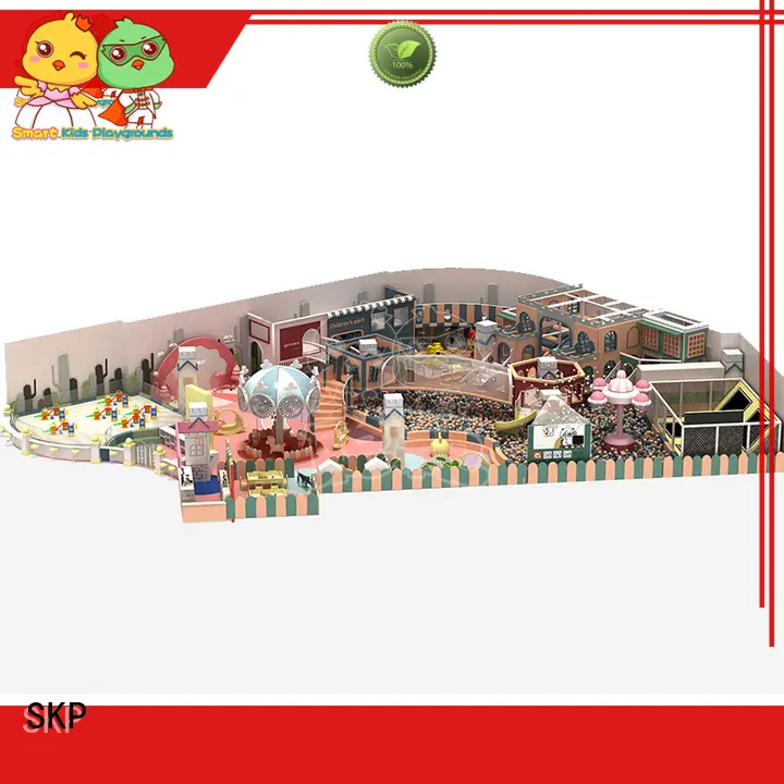SKP wooden playground equipment for fitness for shopping mall 1