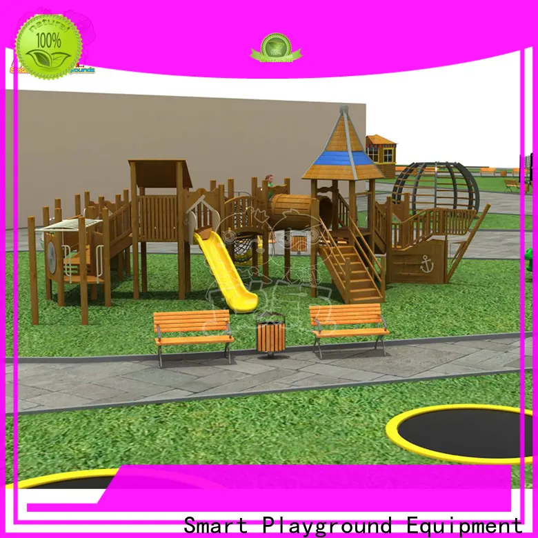 SKP high quality wooden slide for residential area 1
