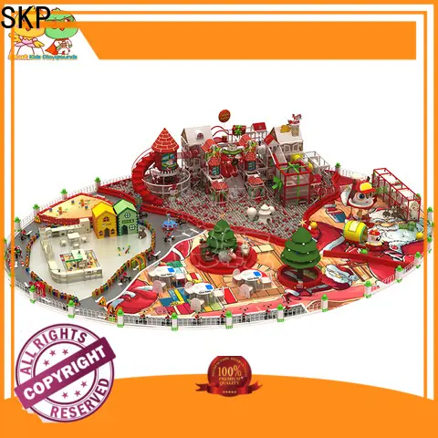 SKP customized wooden playground equipment for fitness for plaza 1