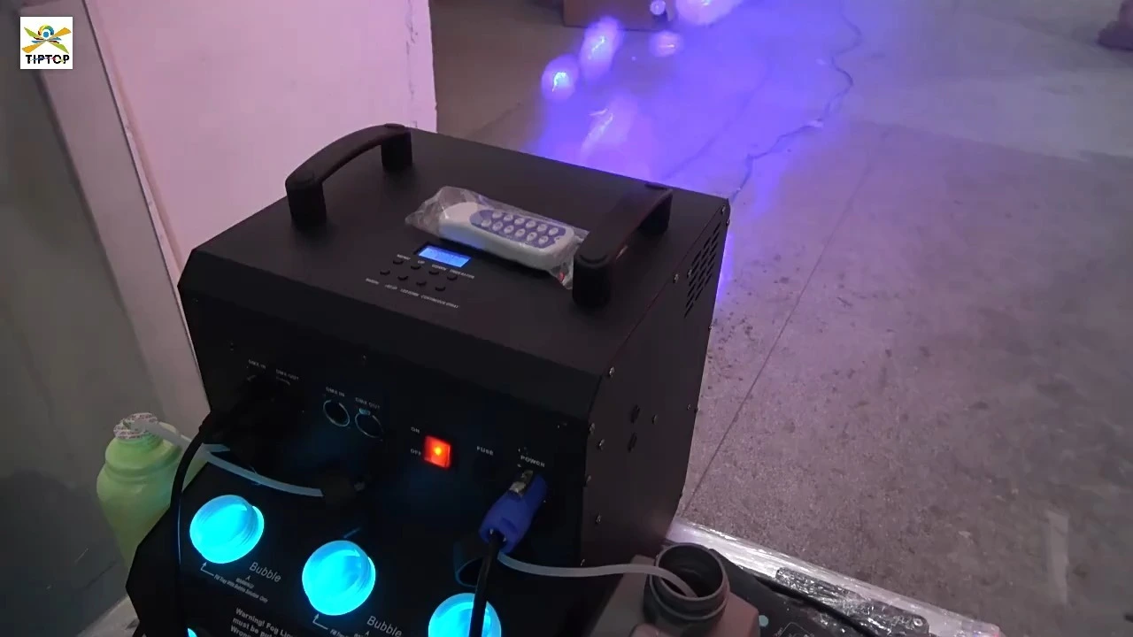 1500W Dual Output Stage Fog Bubble Machine with 24pcs 3W RGB 3-in-1 LED Smoke Bubble Machine 1