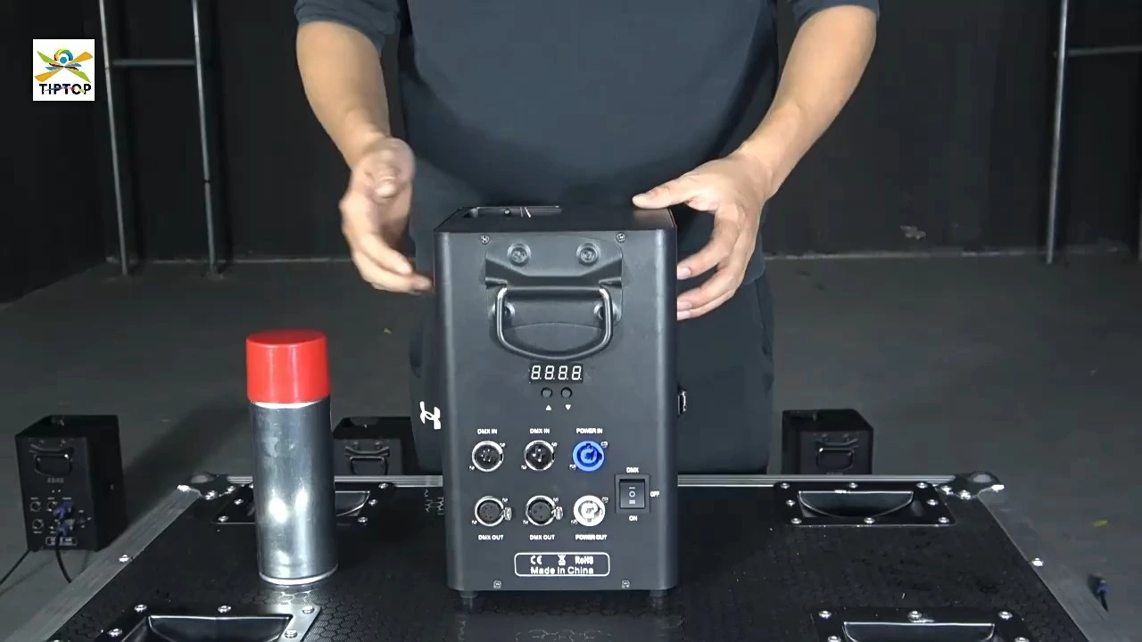 Single-Head Mini DMX Stage Flame Effect Machine with 3-Pin/5-Pin Connector for Wedding, Bar, and Live Show Special Effects 1