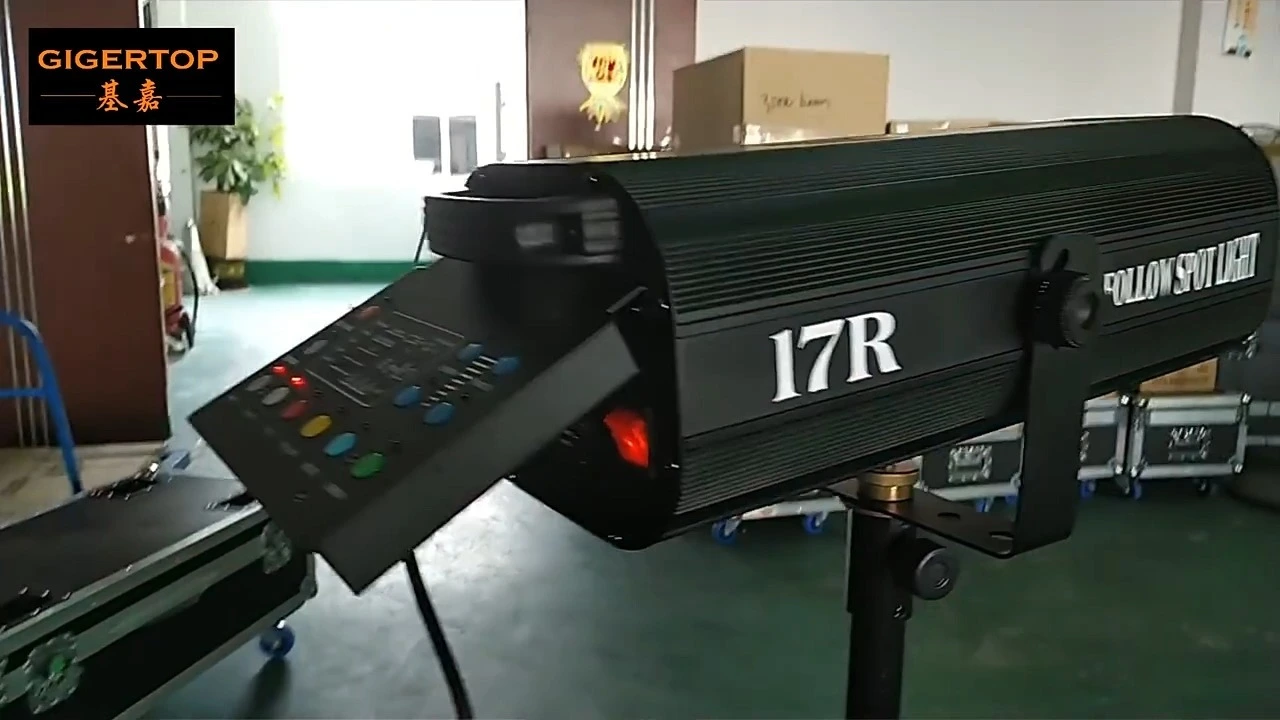 350W 17R Profile Follow Spotlight with Yodn Lamp, CMY Color Mixing, Tripod and Road Case for Live Events 1