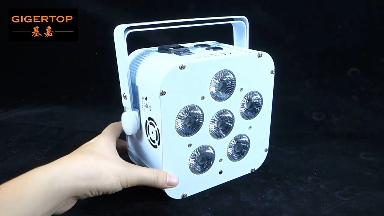 6×18W RGBWA UV Battery-Powered Wireless PAR Light - Rechargeable Cordless Uplighting for Stage and Events 1