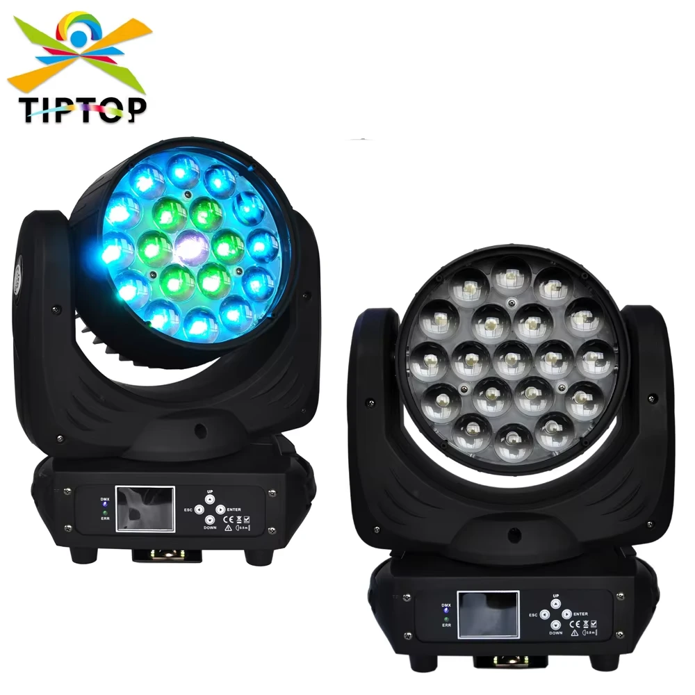 19x15W RGBW 4IN1 Led Moving Head Zoom Light 13/24 DMX Channels Led Individual Ring Control 1