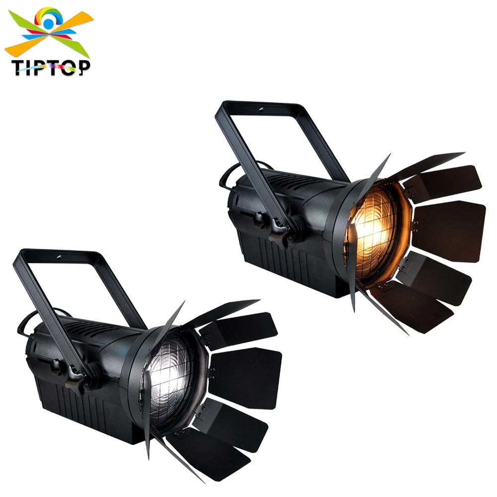 200W LED Fresnel Light with Manual Focus, Barndoors & RGBW Color for Film/Studio 1