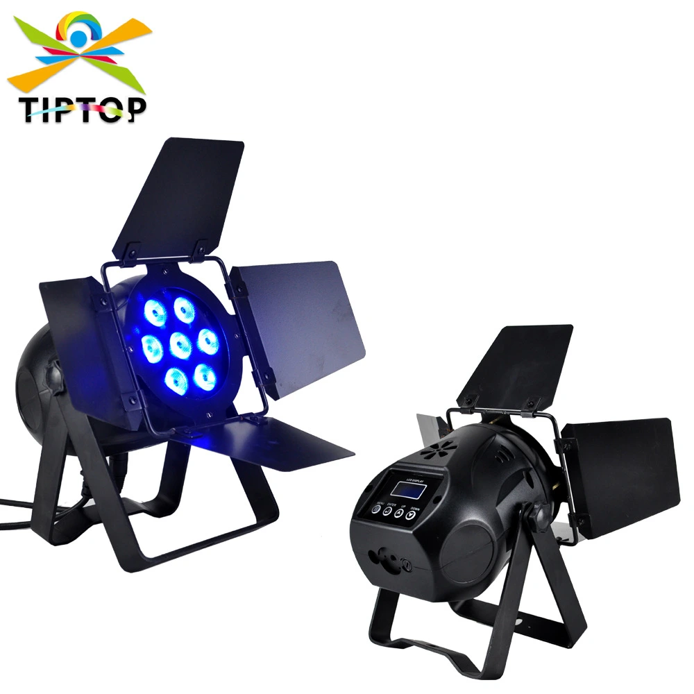 7x12 Вт 4-в-1 RGBW светодиодный прожектор с шторками - внутренний сценический прожектор для свадеб, вечеринок и мероприятий. 1