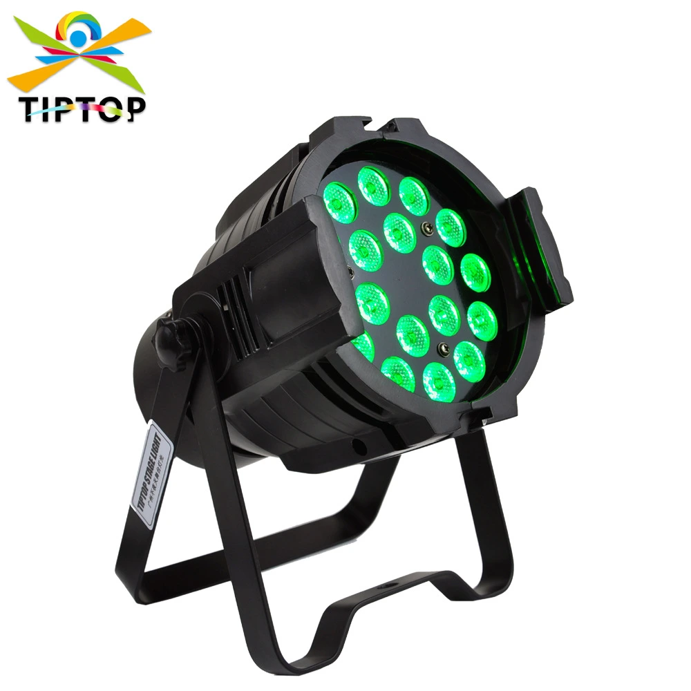 18 projecteurs PAR LED RGB 3-en-1 3W en aluminium moulé, couleur intégrale, DMX512, éclairage d'ambiance pour DJ, mariage, fête, anniversaire 1