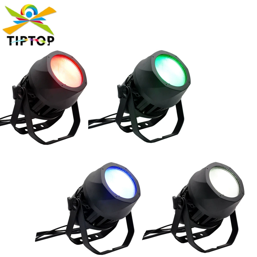 Faro PAR a LED COB da 200 W con lente Fresnel a 30°, RGBW 4-in-1, impermeabile IP65, in alluminio pressofuso, controllabile tramite DMX512. 1