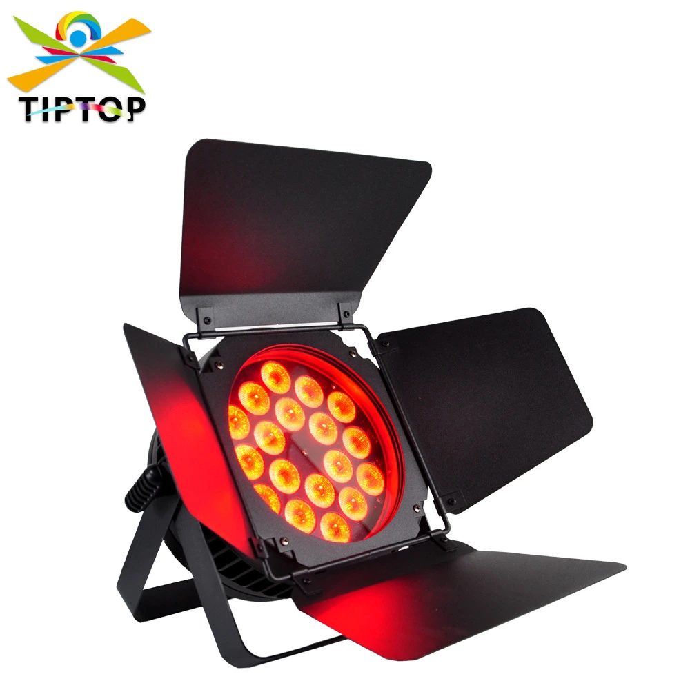 Kit com 18 refletores LED PAR RGB de 3W à prova d'água, com aletas direcionadoras e lente de 60° – Iluminação externa DMX 1