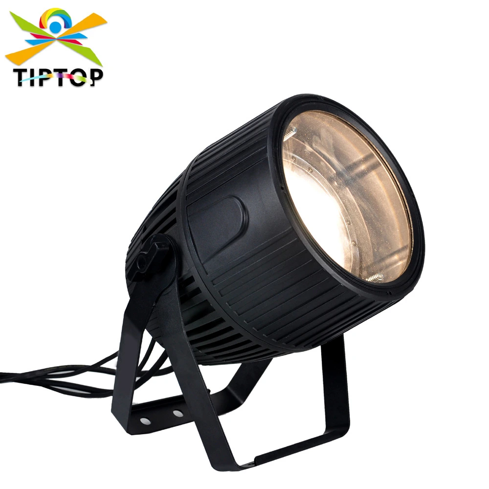 Refletor LED COB Par de 200W com foco zoom, IP65 à prova d'água, branco quente/branco frio, para iluminação externa de paisagismo e arquitetura. 1