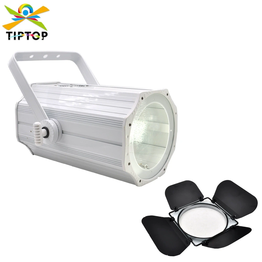 Refletor LED COB PAR de palco de 200W/300W em liga de alumínio branco com zoom – 2 em 1: feixe e difusor, foco ajustável e iluminação frontal. 1