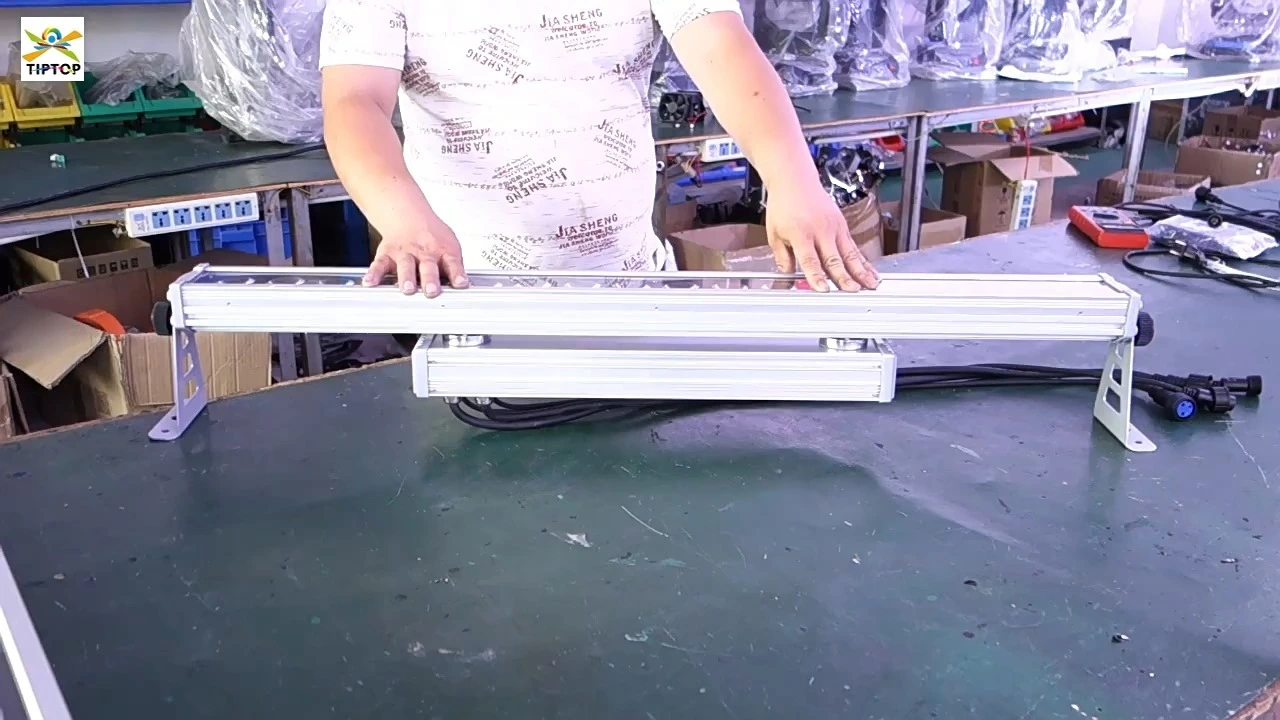 Refletor LED de alta potência para parede externa, 18x18W 6 em 1 RGBWAP, efeito pixel chase. 1