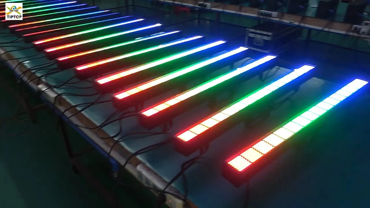 Luminária de parede LED RGB SMD 864 x 5050 controlada por pixel, não à prova d'água, com efeitos de perseguição/transição de cores e ativação por som. 1